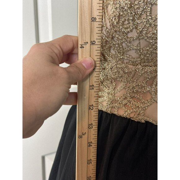 VTG B. Smart Evening Gown High-Low Hem Selena Vibes Y2K Halter Neck Intricate - Picture 14 of 14